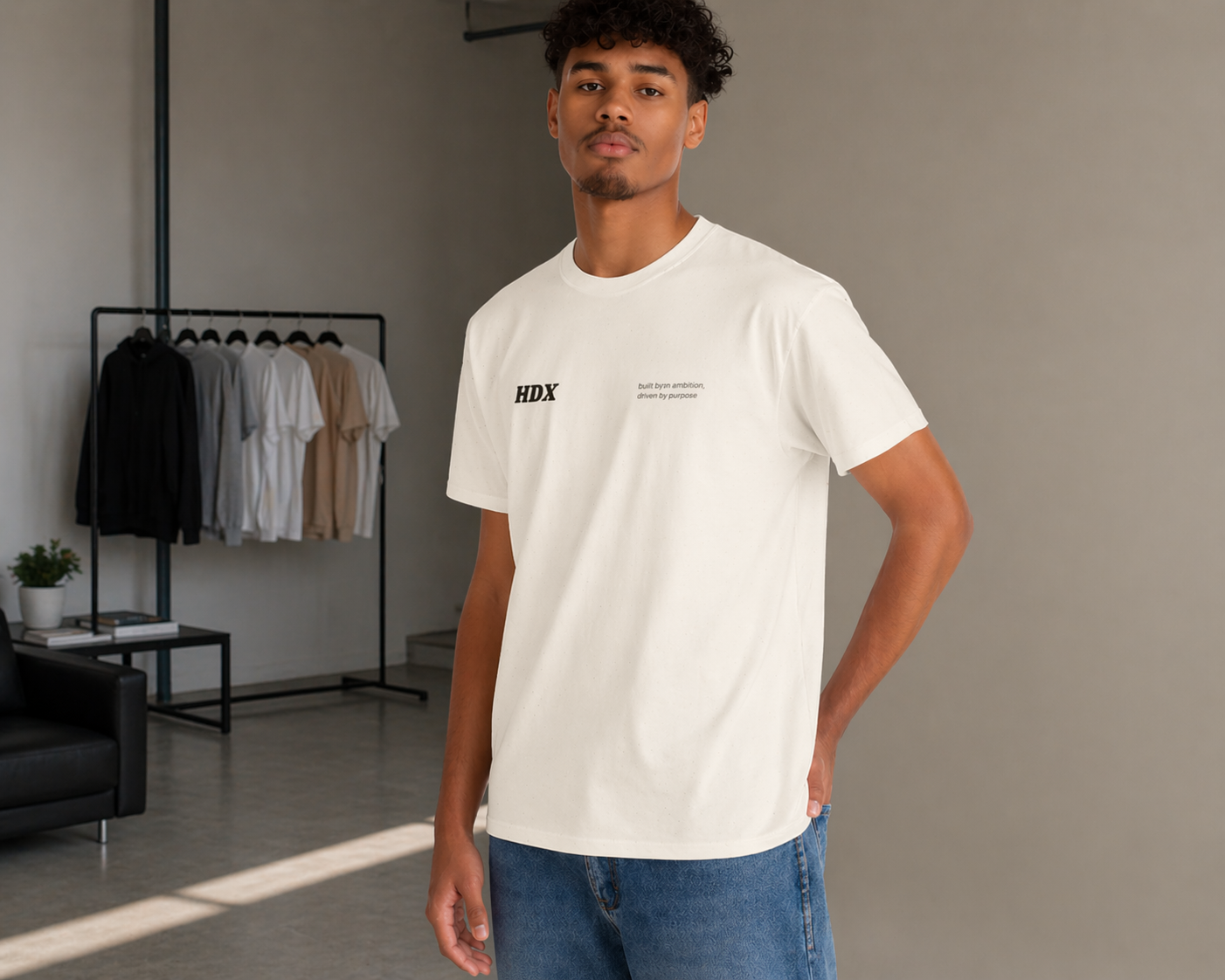 Hadix Tshirt, Mann im Studio, Basic T-Shirt, Unisex 