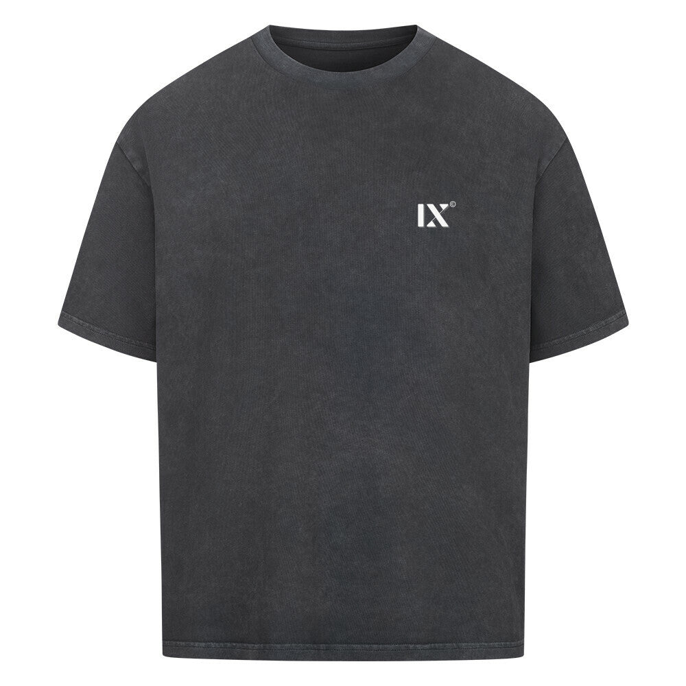 Oversized T-Shirt Hadix Company Rosa Nostra, God saves Gangsters too, roses, frontside, verwaschene Optik, schwarz/grau