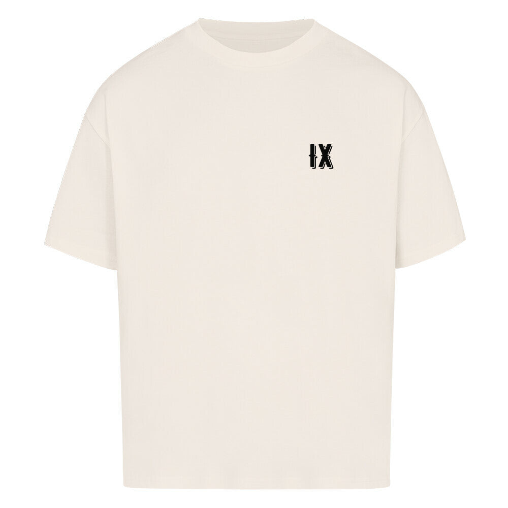 Hadix Get Rich oversized T-Shirt mit asiatischen Schriftzeichen und Blumen, unisex, Beige, Sommer, premium Qualität, Asian Brezee, Frontside